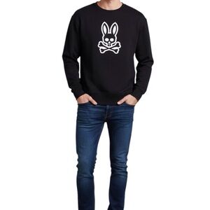 EUC.....Psycho Bunny Navy Sweatshirt with a Navy and White Logo . Size XXL